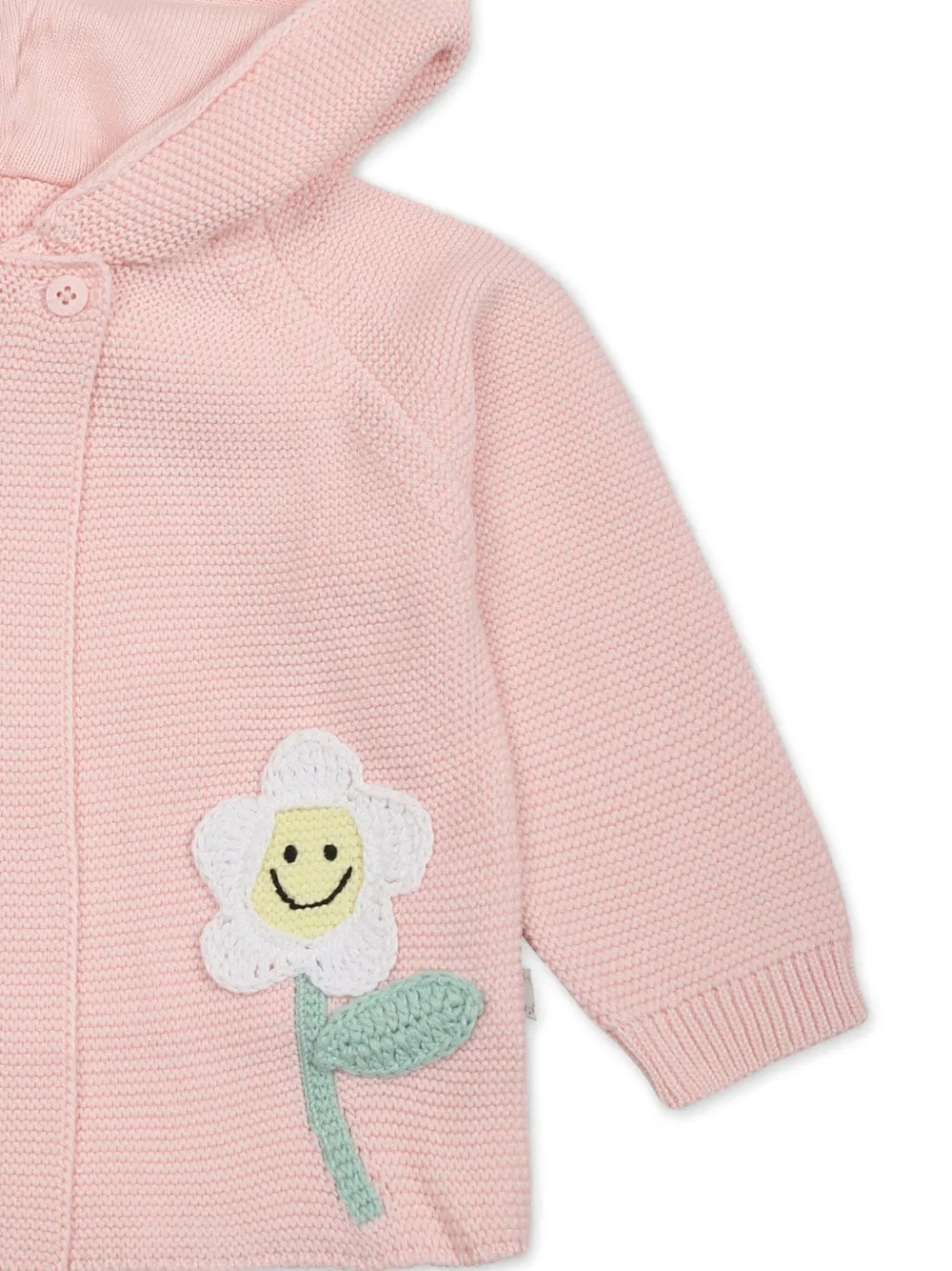 Худи с цветочной аппликацией Stella McCartney Kids, розовый — фото 3