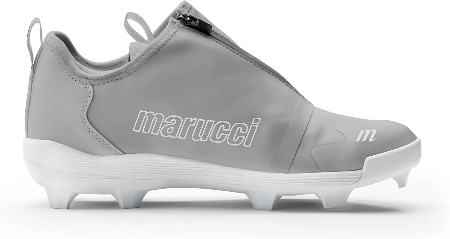 Бейсбольные бутсы Marucci MXB для мужчин, бейсбольная обувь для мужчин с системой регулировки BOA Li2 для надежной подгонки, комфортом и сцеплением для высокой продуктивности, легкие, долговечные, серый/белый — фото 3