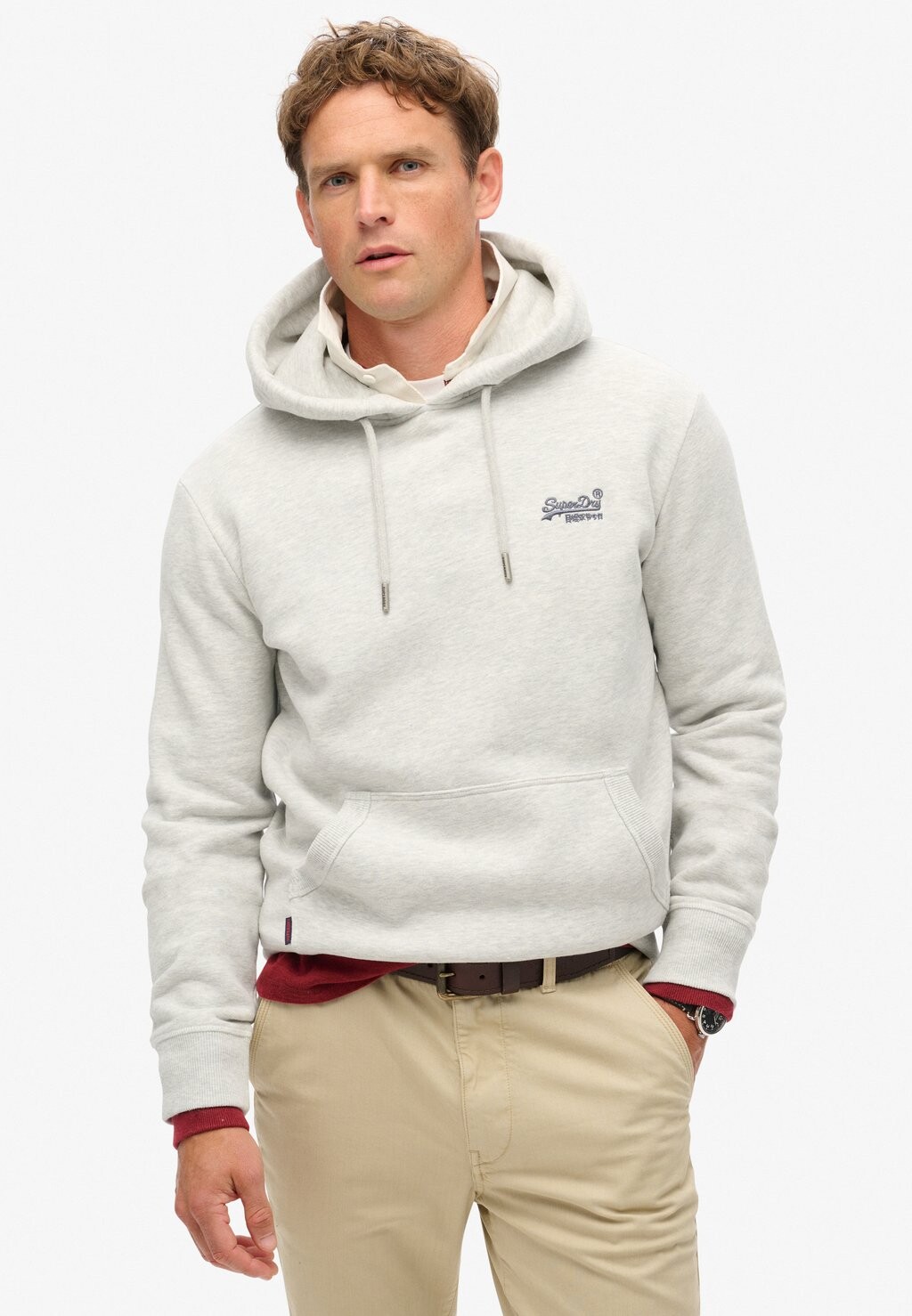 

Толстовка с капюшоном ESSENTIAL LOGO Superdry, светло-серый