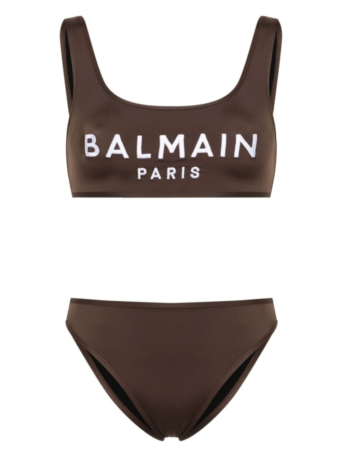 

Balmain бикини с вышитым логотипом, коричневый