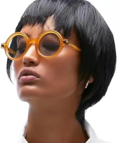 

Модные двухцветные круглые солнцезащитные очки для женщин, ретро-очки для мужчин с защитой от синего света и функцией работы за компьютером MTZJH, Colorful Light Grey