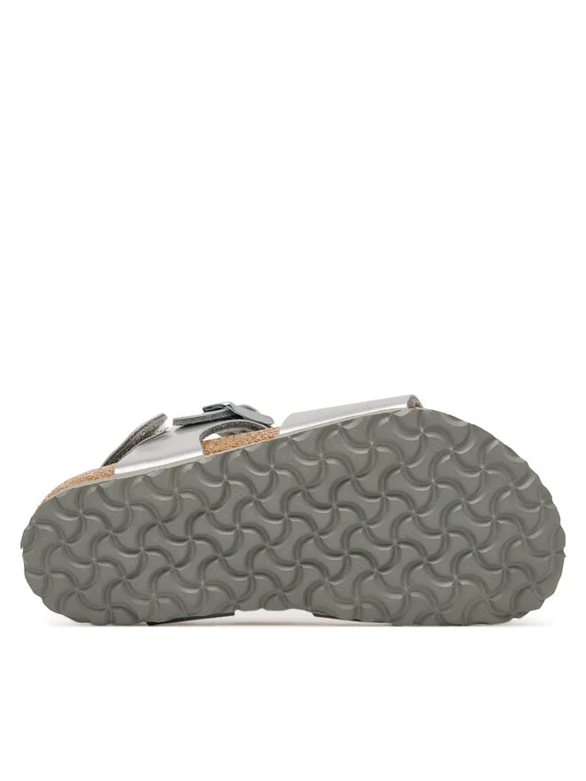 Birkenstock Сандалии Rio As Flowers 1031702 S серебристого цвета — фото 4