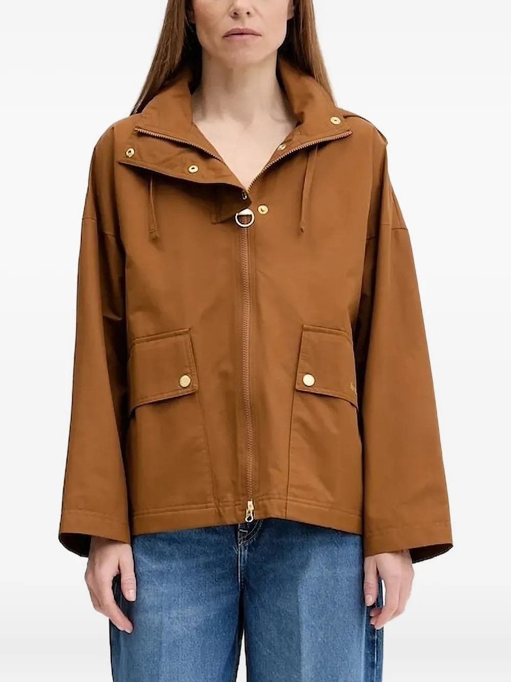 

Куртка Cecile на молнии с капюшоном Barbour, коричневый