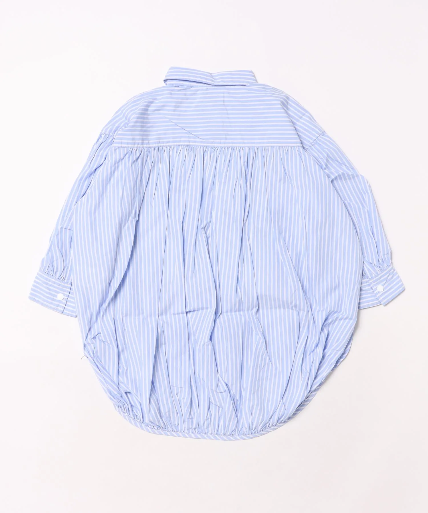 Детская рубашка с баской Typewriter Long Balloon Shirt GROOVY COLORS голубая — фото 3