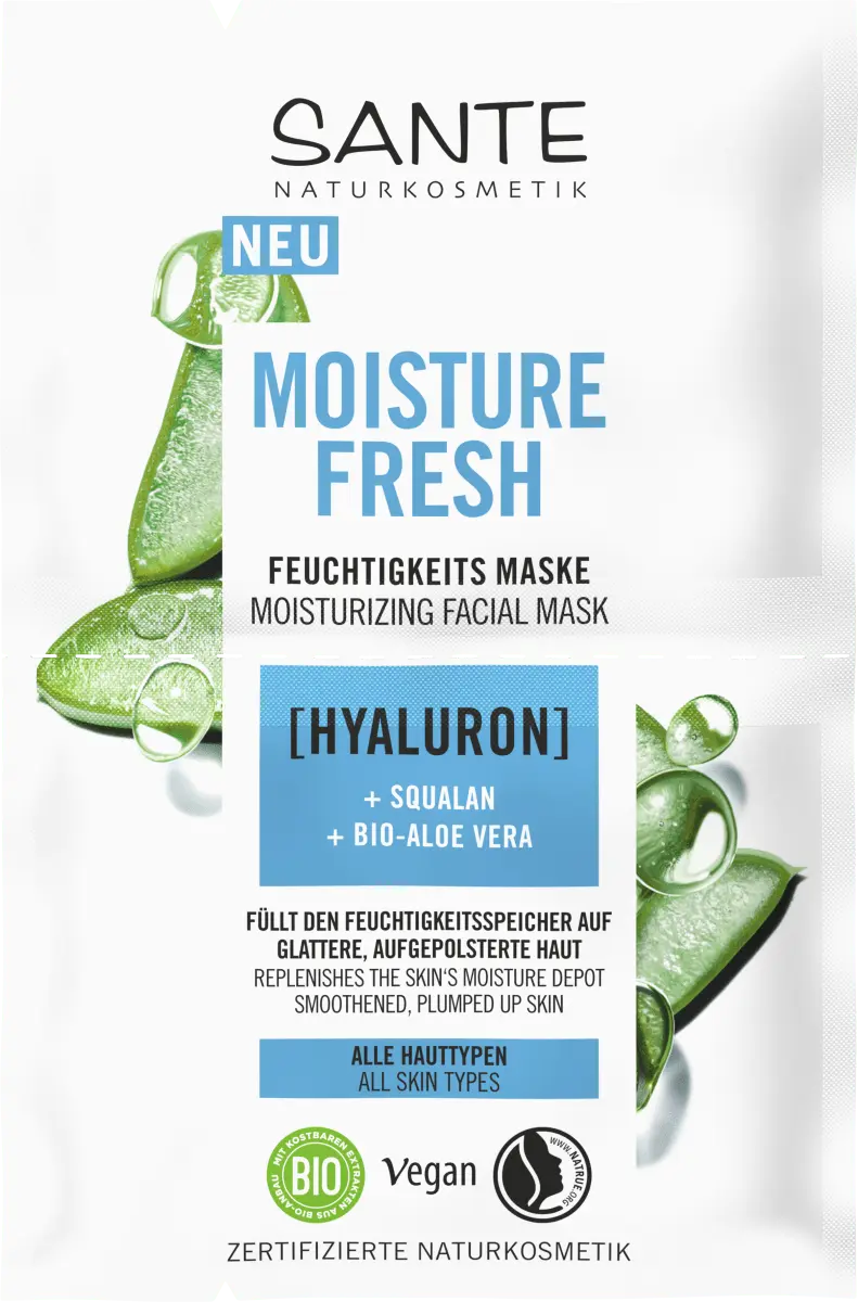 

Маска для лица Moisture Fresh Hyaluron (2х4мл) 80мл SANTE NATURKOSMETIK