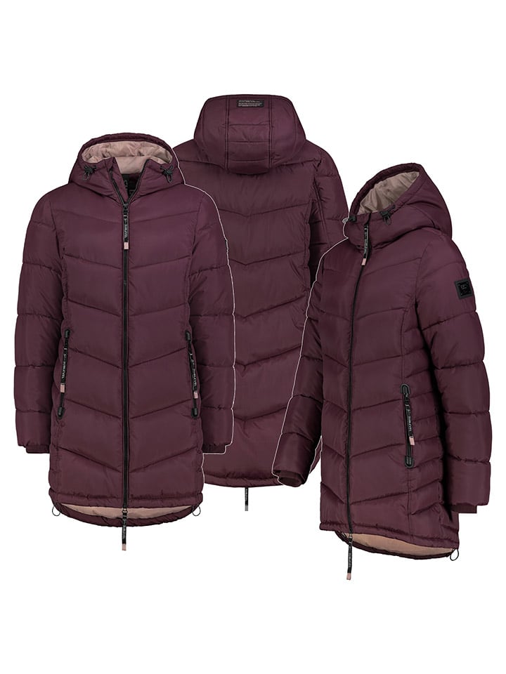 

Sublevel Стеганое пальто баклажанового цвета