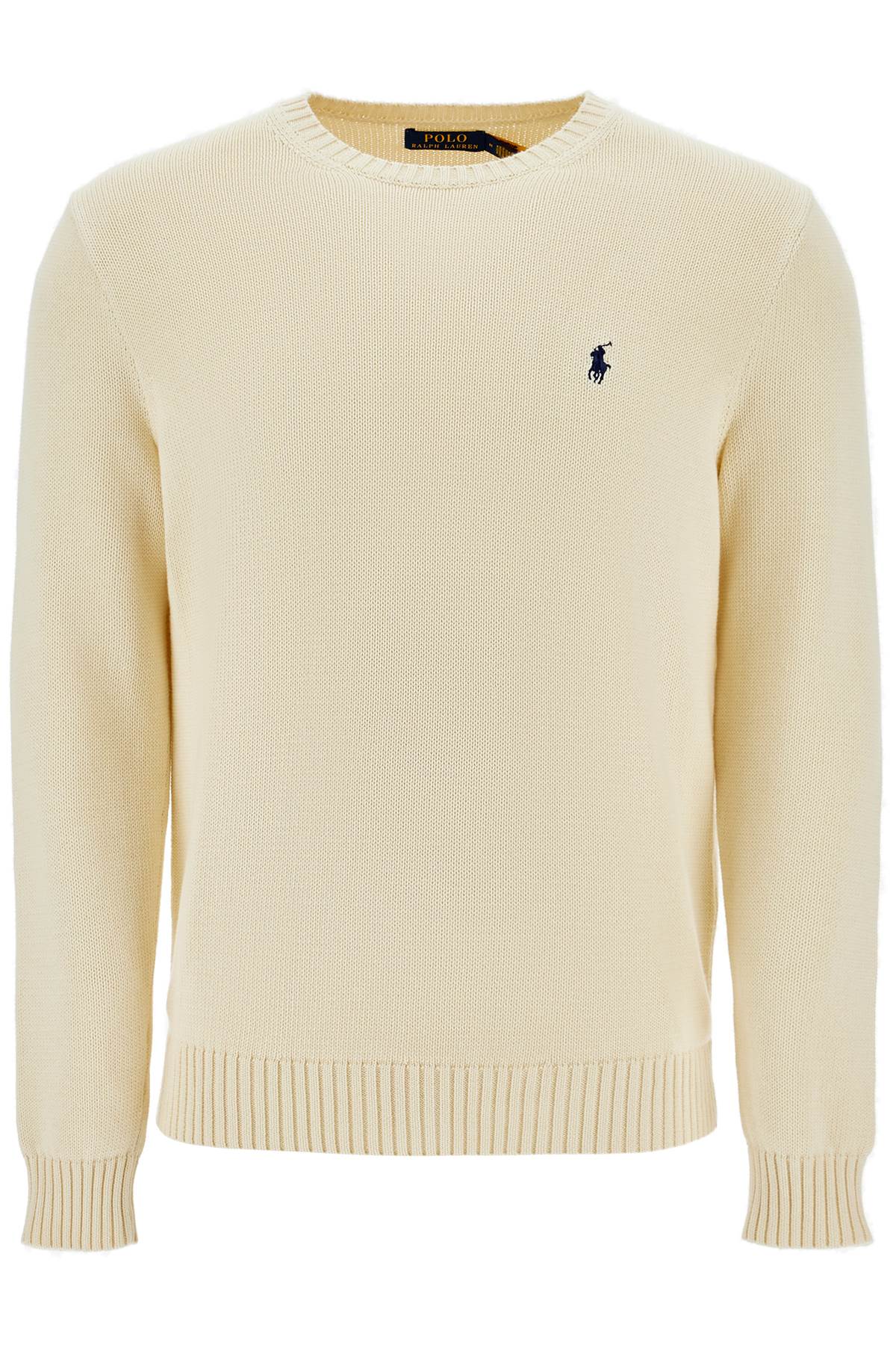 

Мужской хлопковый свитер Polo Ralph Lauren с вышитым логотипом, бежевый