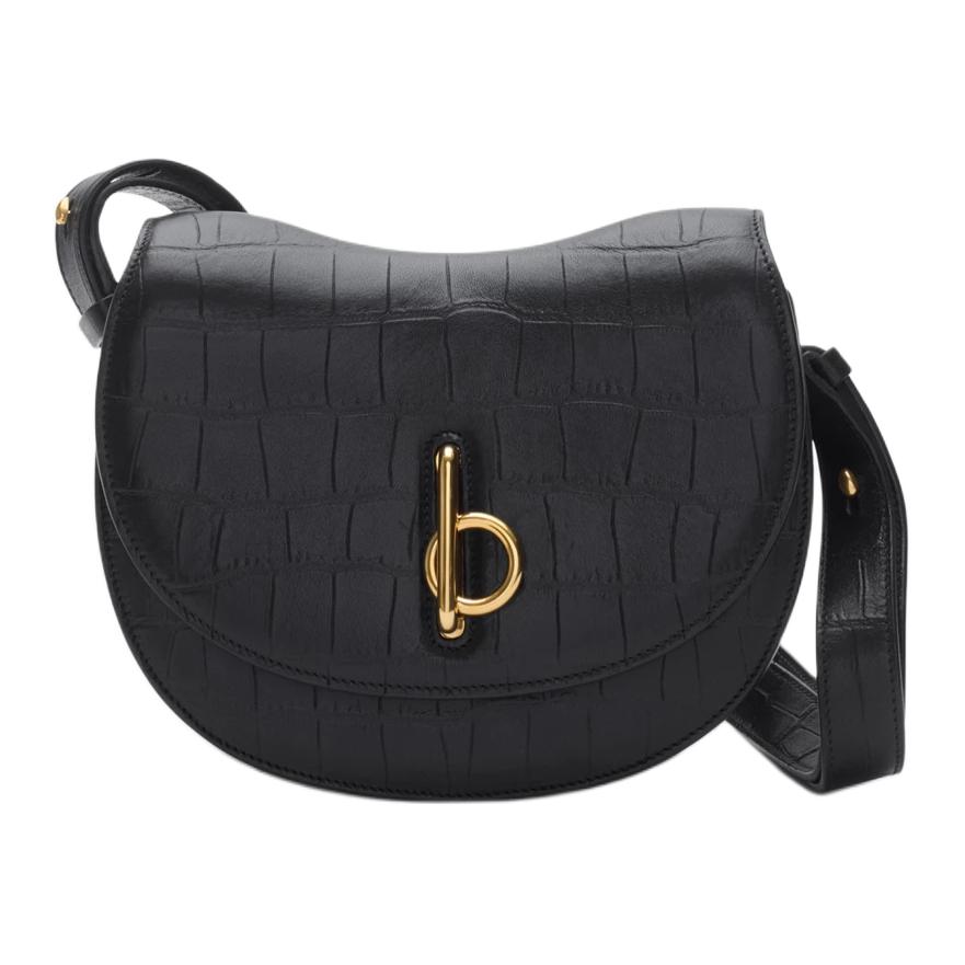 

Сумка через плечо из ягненка маленького размера черная женская Burberry