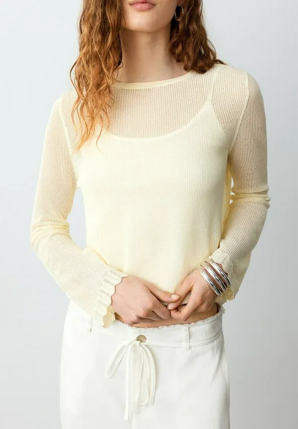 Подростковые брюки Mango Kids, Off-White — фото 2