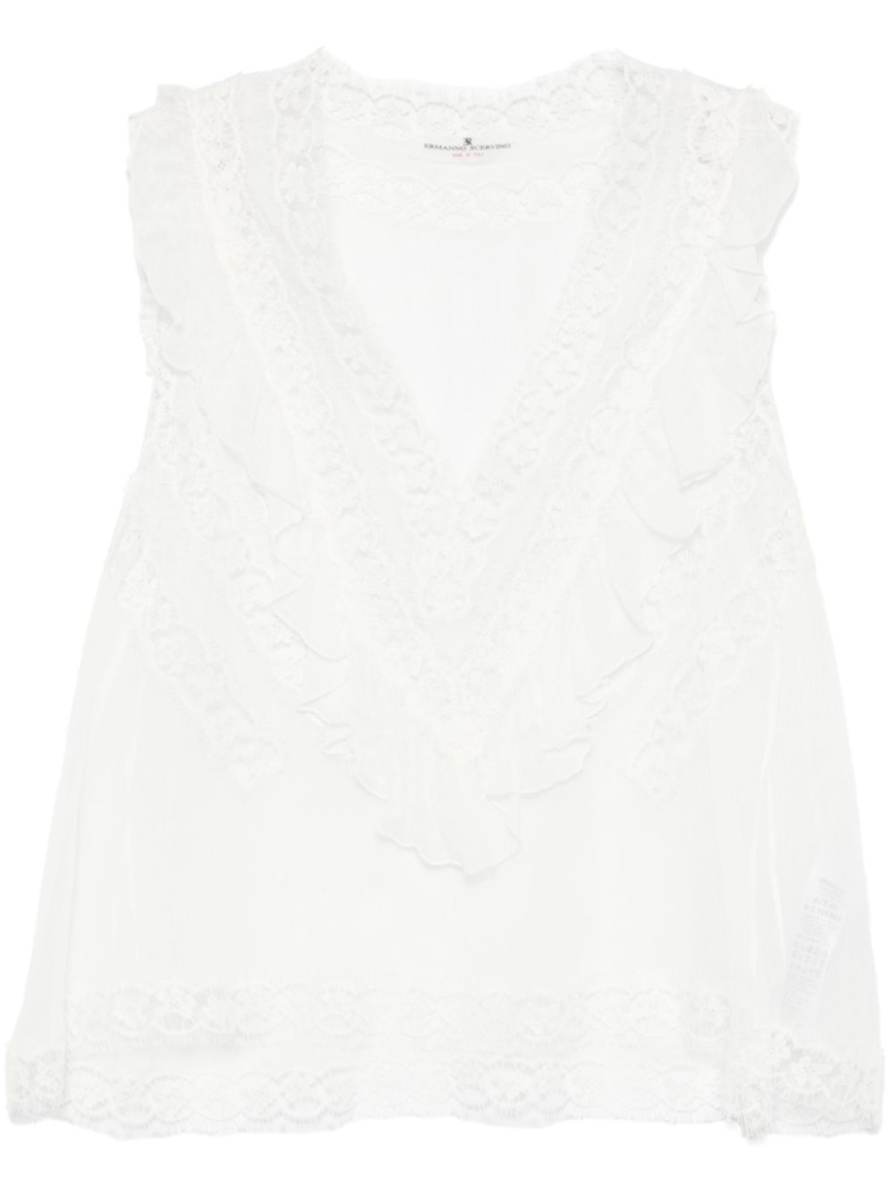 

Ermanno Scervino блузка с кружевом, белый