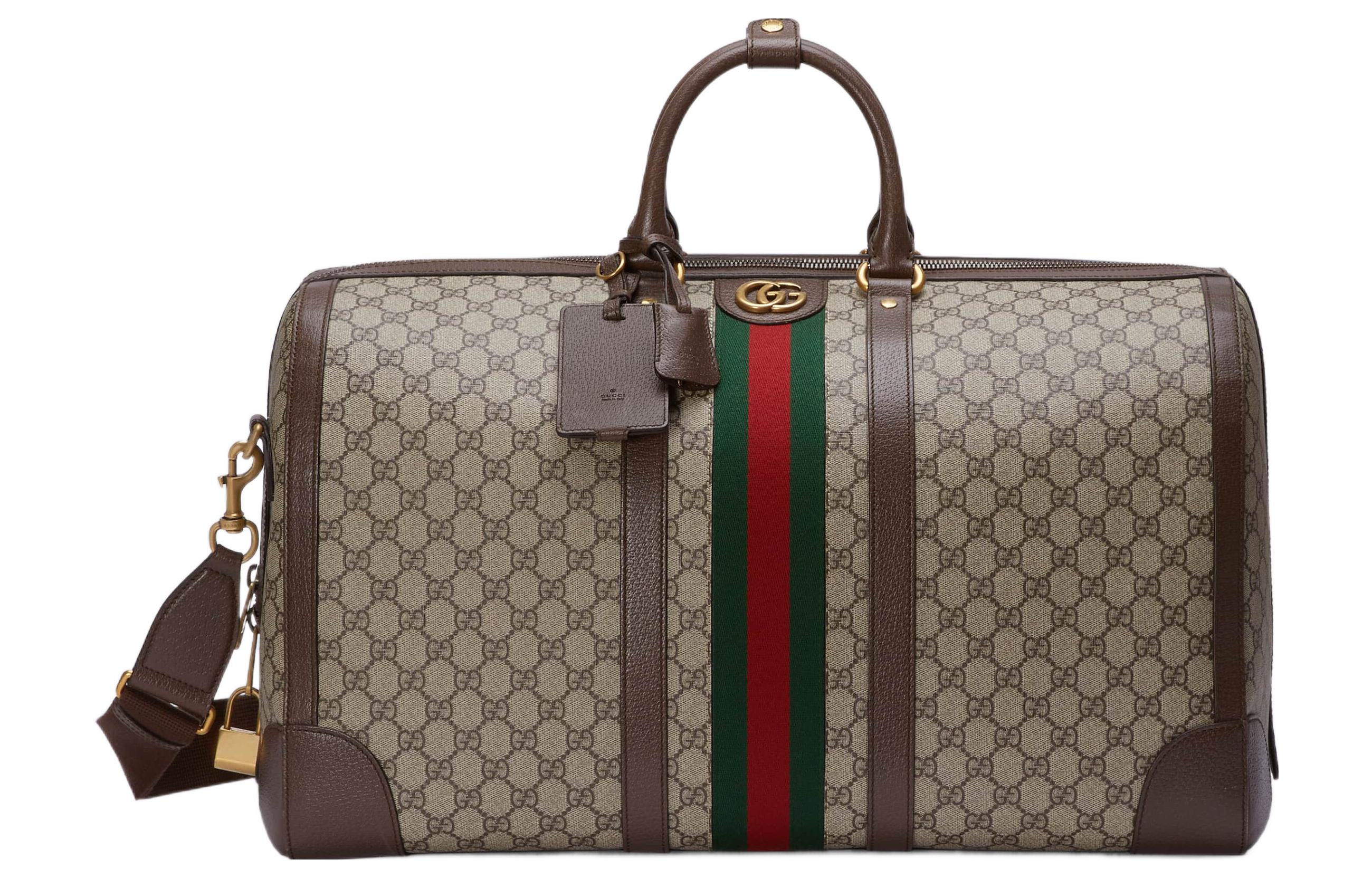 

Сумка из холста с кожей, сумка через плечо, дорожная мужская GUCCI