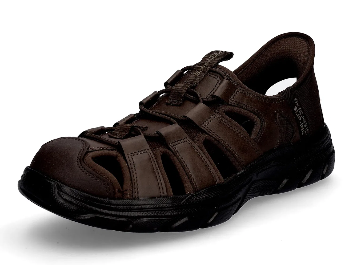 Сандалии с эластичной шнуровкой Skechers, коричневый