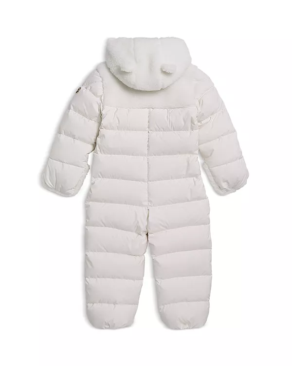 Пуховый комбинезон-зимний костюм унисекс Osof для младенцев Moncler, белый — фото 2