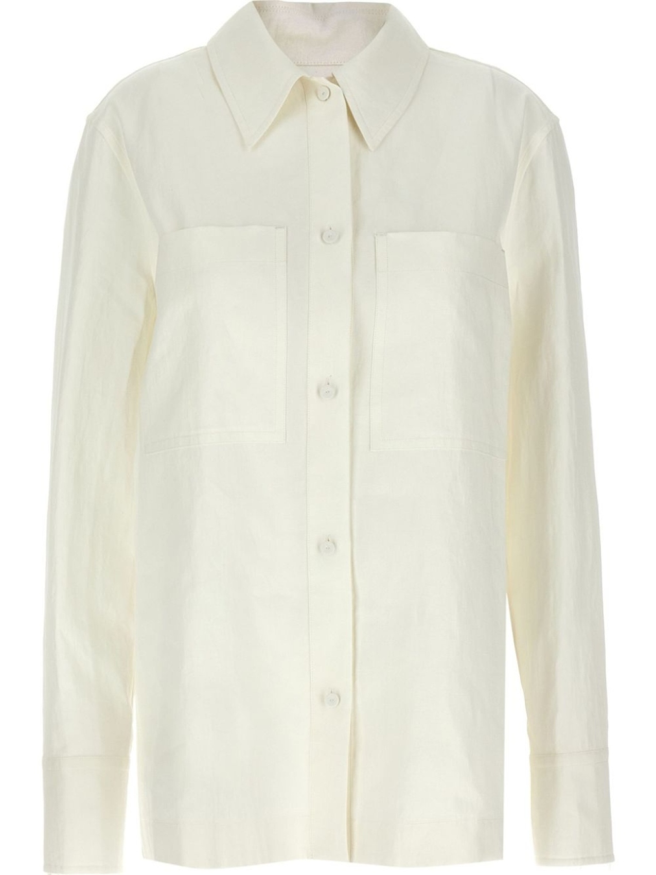 

Jil Sander льняная рубашка, нейтральный цвет