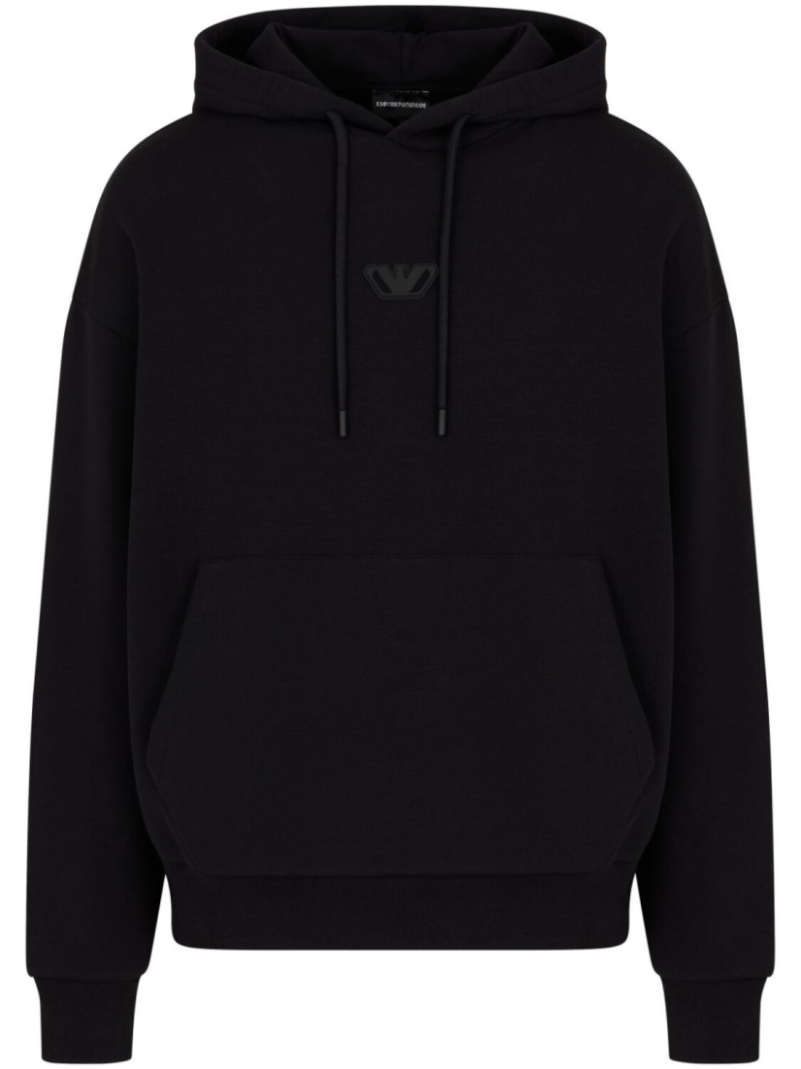 

Худи с нашивкой-логотипом Emporio Armani, черный