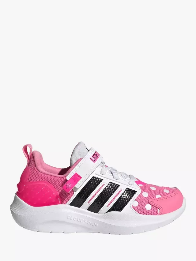 Детские кроссовки Disney Lightorama с Минни Маус, бело-черно-розовые adidas