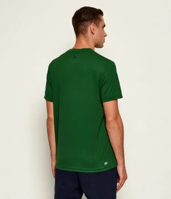 Футболка Lacoste x Novak Djokovic, regular fit, бутылочно-зеленый — фото 3