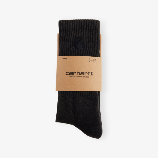 

Носки Carhartt Wip Hudson с вышитым логотипом из смесового хлопка с эластаном, черный