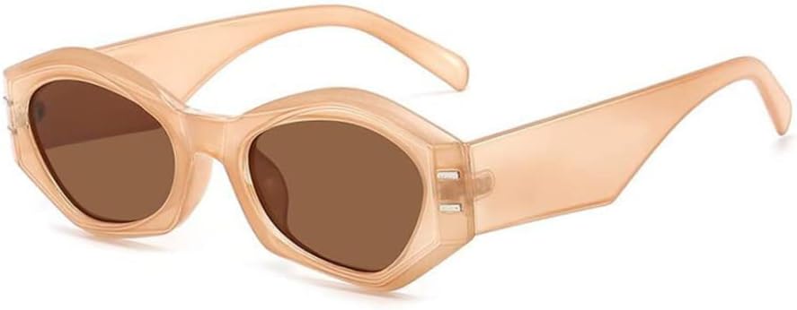 

Солнцезащитные очки Polygon для женщин, винтажные, неправильной формы, желейного цвета, мужские, в маленькой оправе, с защитой от УФ-излучения UV400 generic, Jelly Tea