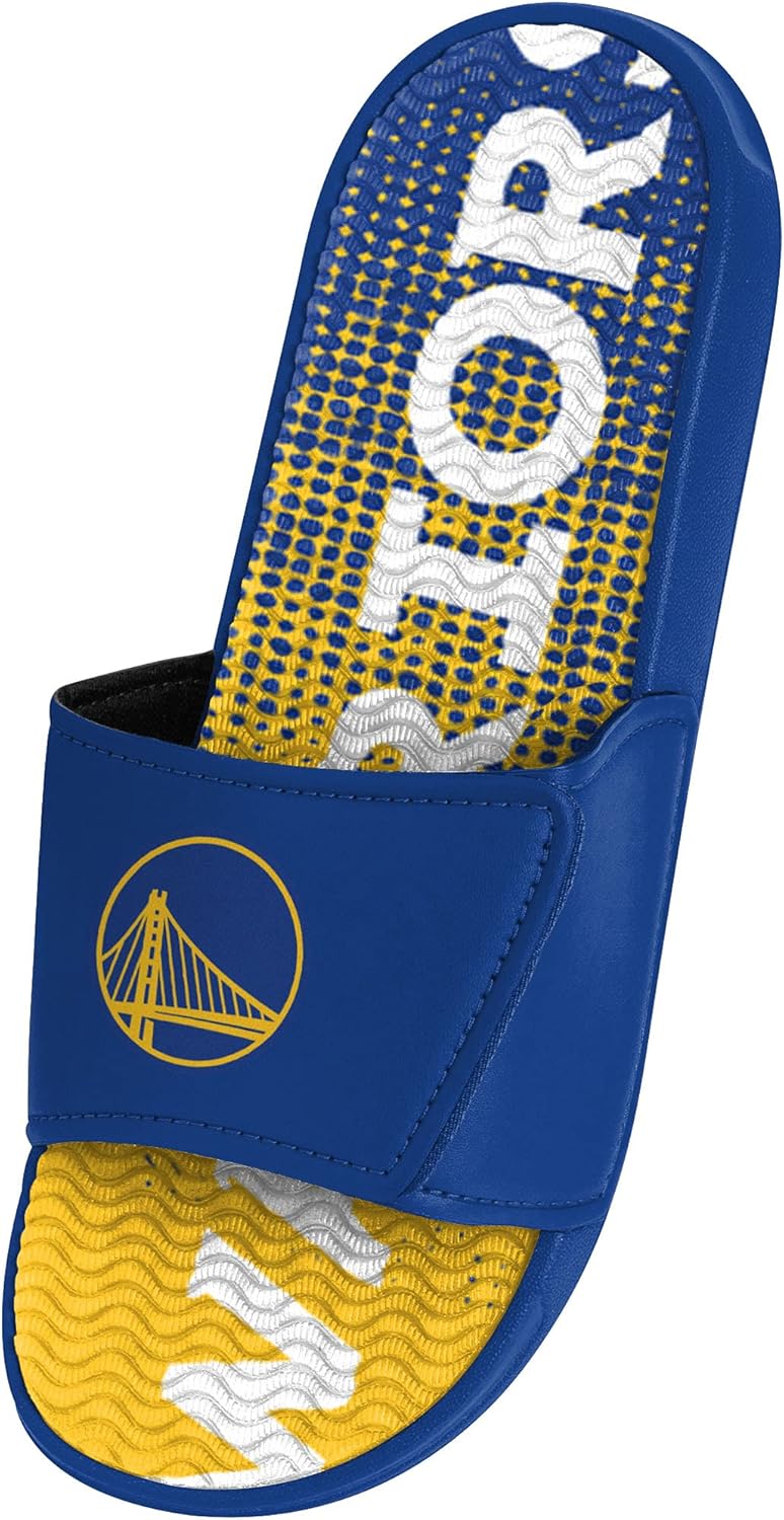 Мужские пляжные шлепанцы с гелем для душа FOCO NBA Team Sport, Golden State Warriors 11-12 Gradient Wordmark — фото 3
