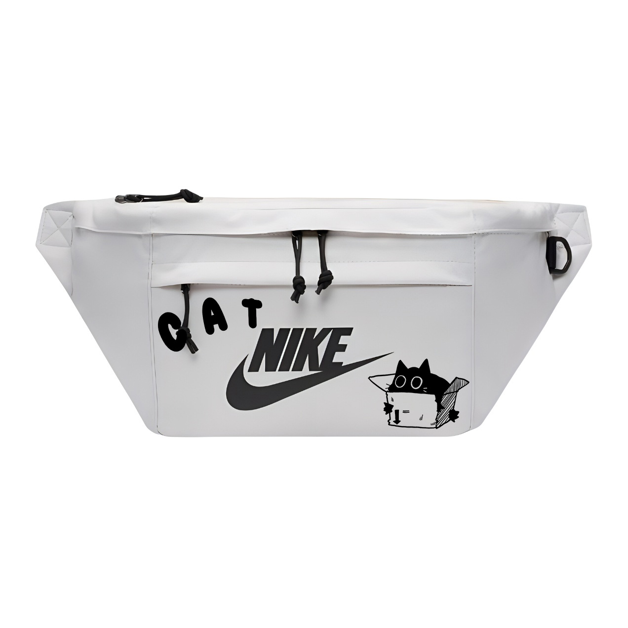 

Nike Одноплечевая набедренная сумка через плечо унисекс белая, Box Cat