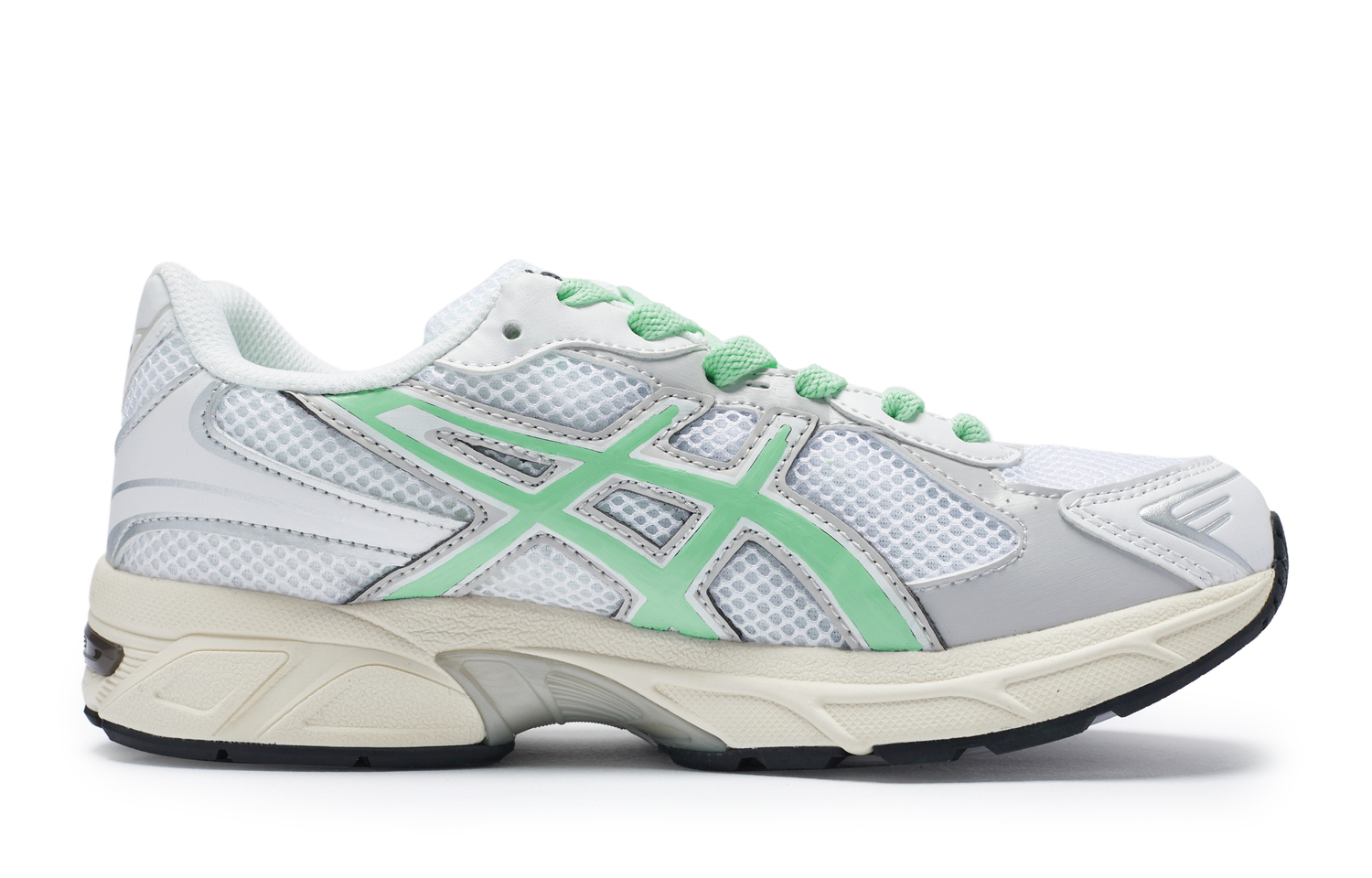 ASICS Gel-1130 Амортизирующие износостойкие низкие кроссовки для бега унисекс белый серый зеленый, цвет White Gray Green — фото 4