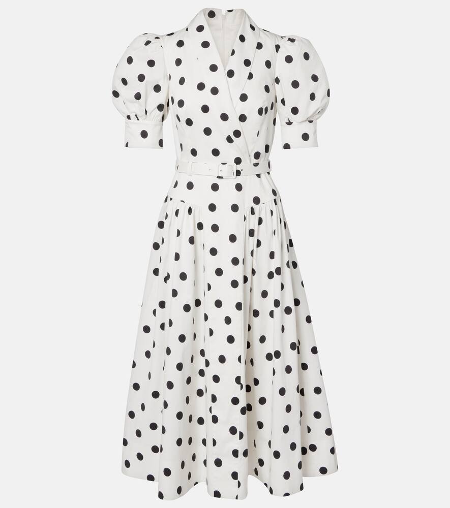 

Платье миди из хлопковой смеси в горошек Maisie Rebecca Vallance, Polka Dot Print