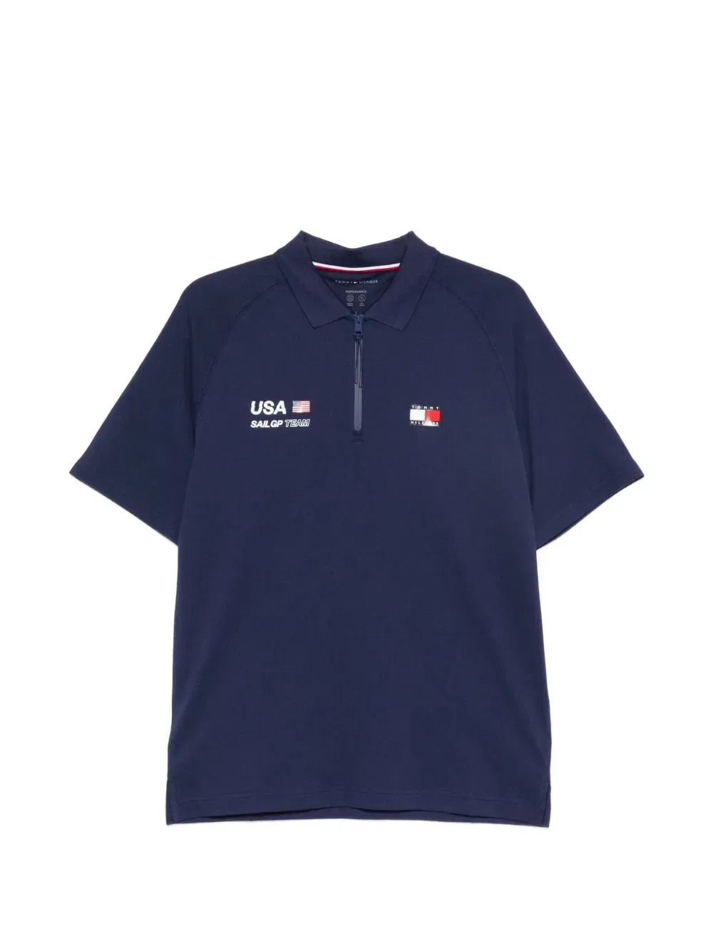 Рубашка-поло на молнии с принтом логотипа Sail GP Tommy Hilfiger, синий