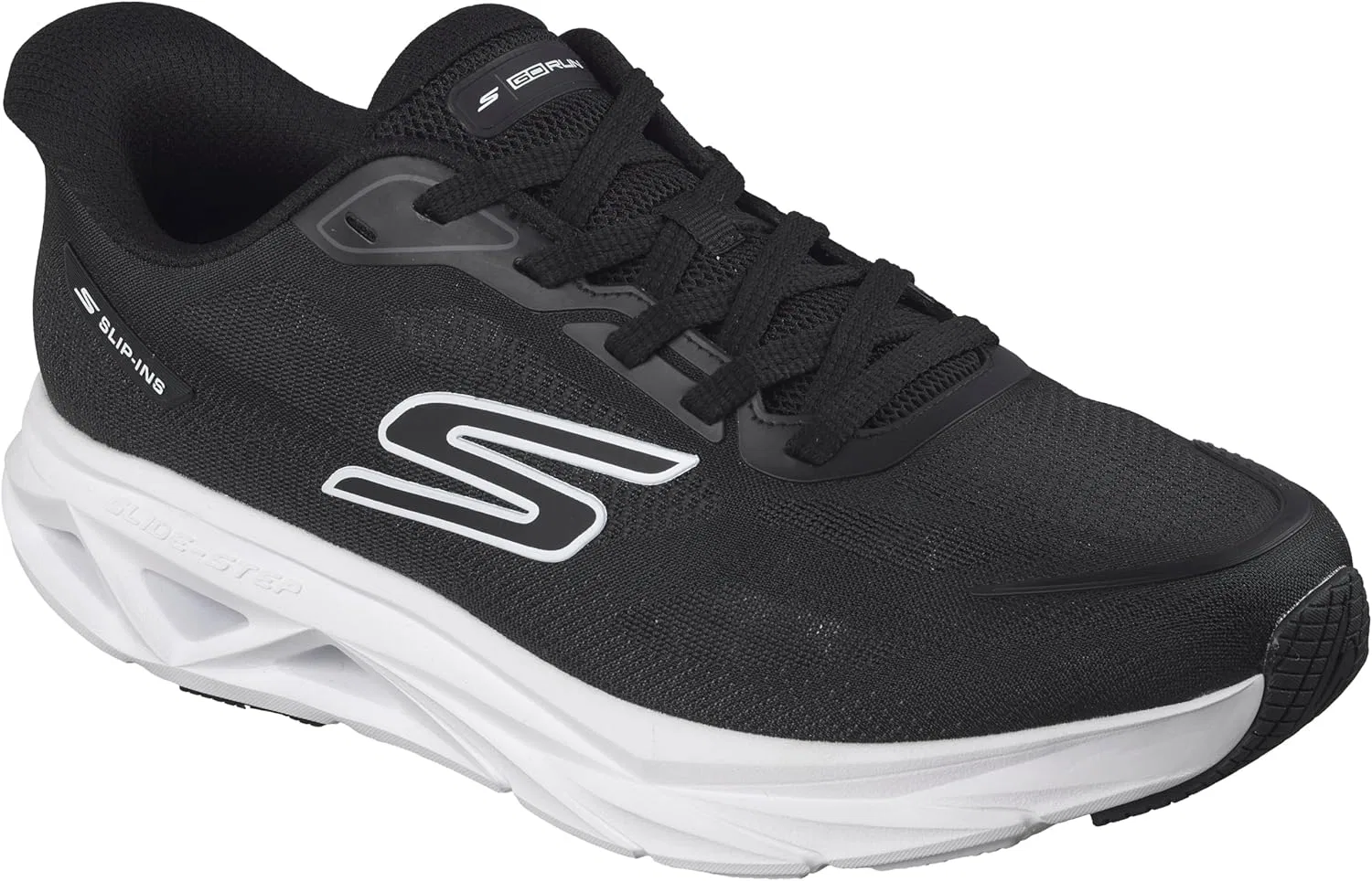 Мужские кроссовки Skechers Glide Step Vortex Rapid Edge Slip In, Black White — фото 4