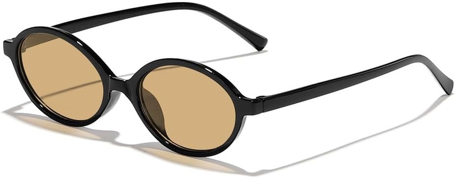 

Женские солнцезащитные очки в маленькой круглой оправе, модные пластиковые овальные солнцезащитные очки с защитой от УФ-излучения UV400, очки для путешествий и вождения LOVQZAOF, Hd5