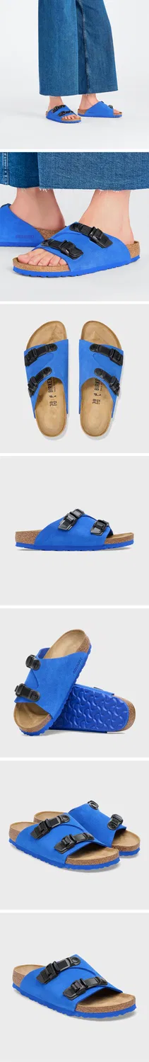 Мужские шлёпанцы Zurich Tech Suede Leather Ultra Blue от Birkenstock — фото 3