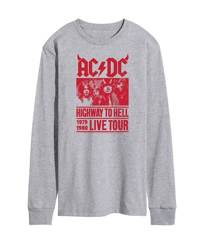 

Мужская футболка с длинным рукавом ACDC Live Tour AIRWAVES, серый