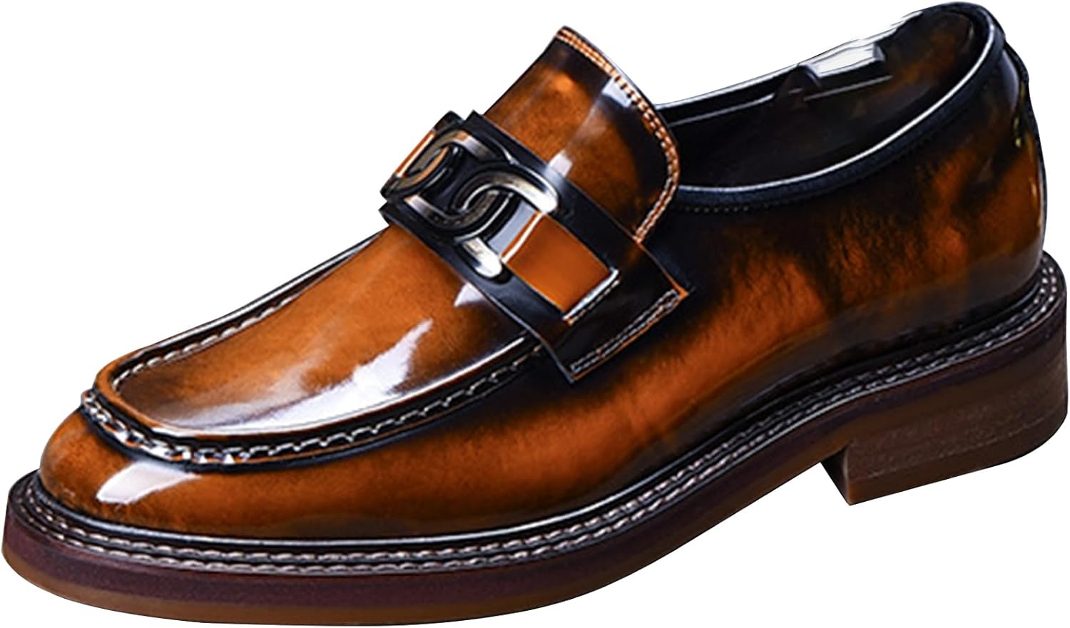 

Мужские лоферы из натуральной кожи, слипоны, стильная офисная обувь для формальных случаев и повседневной носки, свадебные Hlasmspe, коричневый