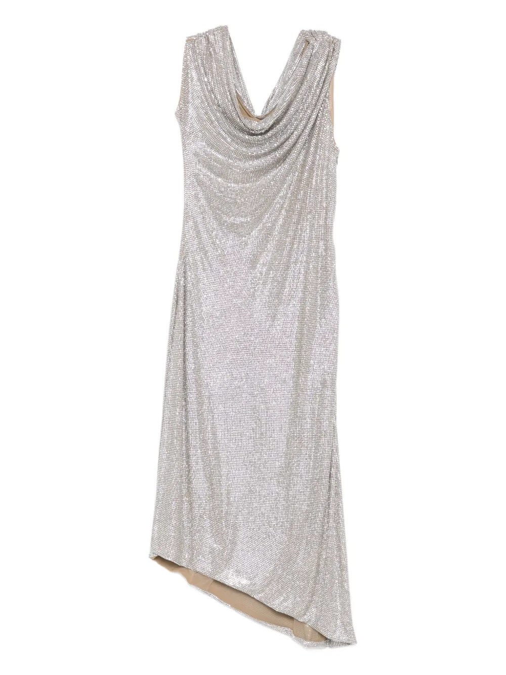 

Платье с воротником-хомутом Giuseppe Di Morabito, серебряный