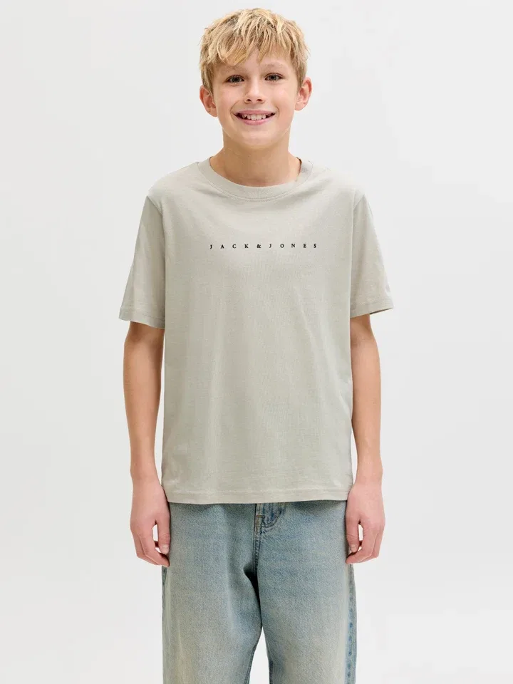 Футболка Star из хлопка JACK & JONES Junior, бежевый