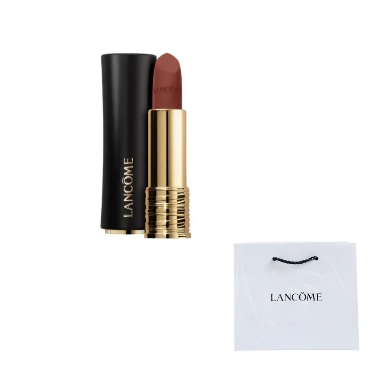 

LANCOME Новый Jingchun маленький круглый кулон Black Gold Tube, помада и бальзам для губ, велюровое матовое покрытие Matte