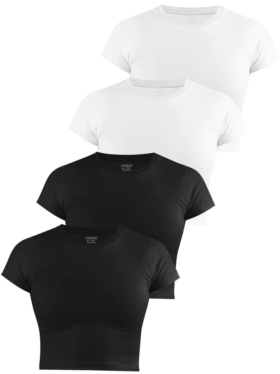 

Футболка Janice Shirt Nerano, черный/белый