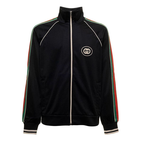 

Куртка technical jersey zip jacket 'black' Gucci, черный