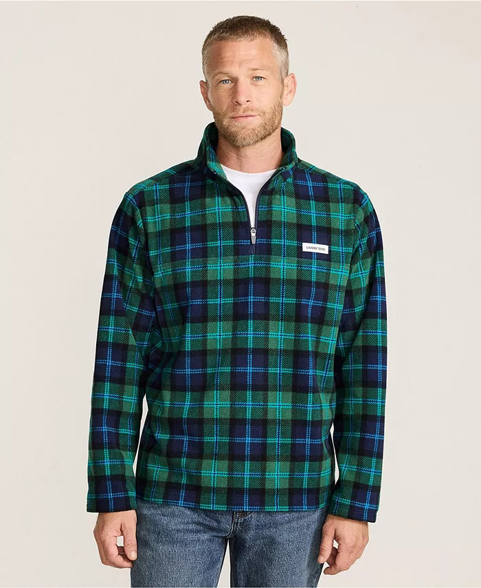 

Мужская флисовая толстовка с принтом Anyweather на молнии до середины груди Lands' End