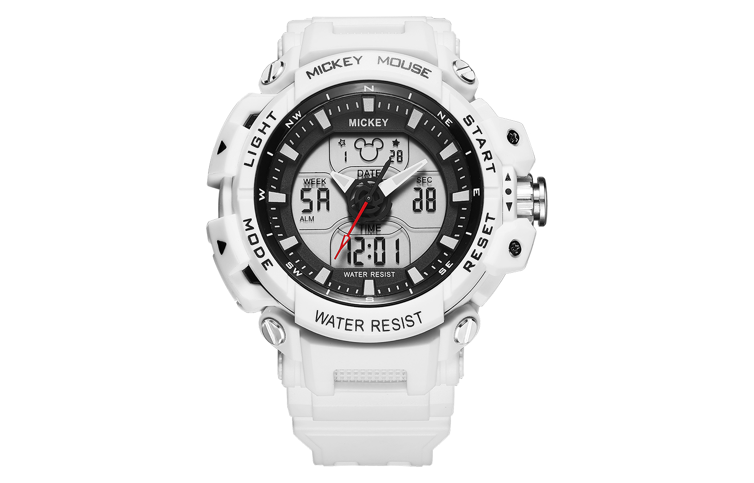 

Disney Часы Mickey Series Electronic+Quartz Movement Watch Men's Watch Black Dial