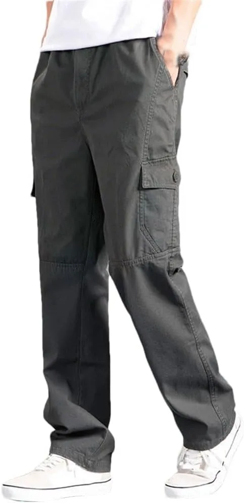 

Мужские однотонные хлопковые прямые комбинезоны для спорта и отдыха