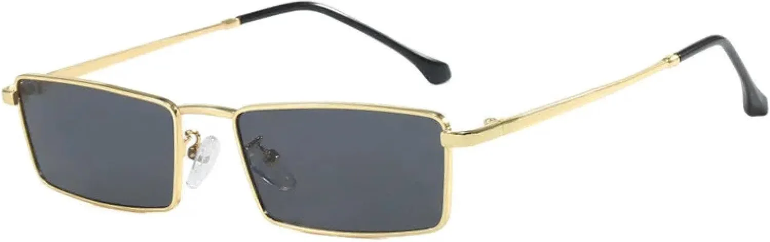 

Роскошные металлические солнцезащитные очки для женщин, модные, в стиле ретро, ​​повседневные, для отдыха на природе, с солнцезащитным эффектом TOIPASTN, Blackgold