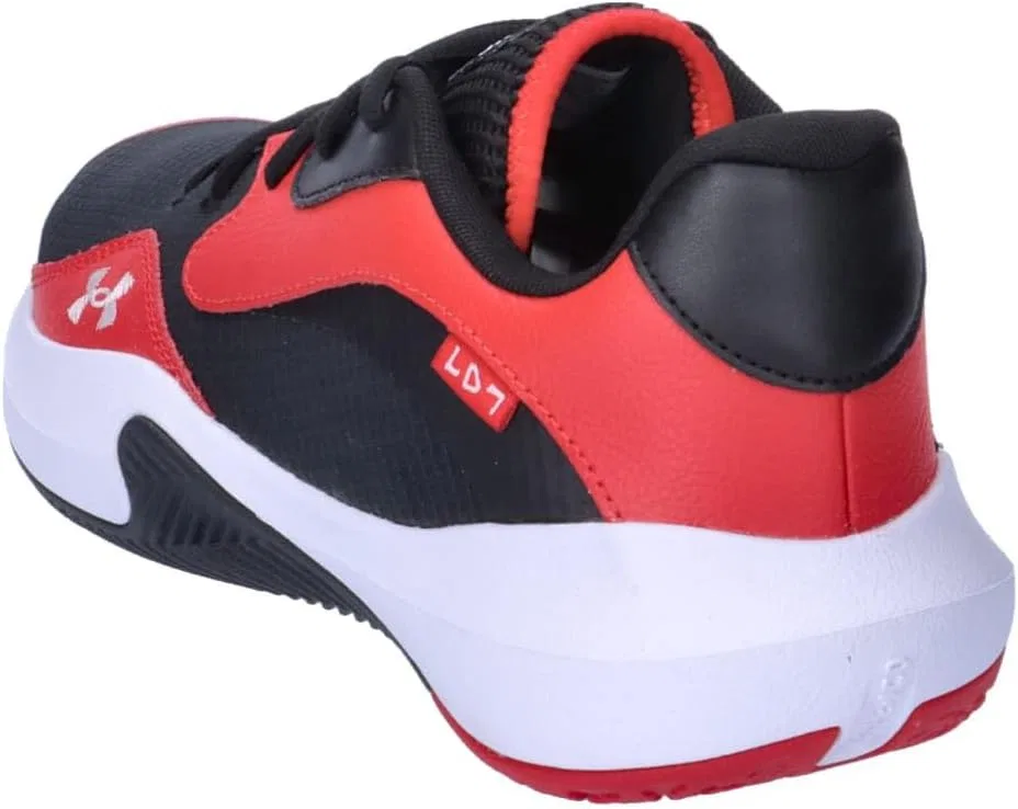 Мужские баскетбольные кроссовки Under Armour UA Lockdown 7 Low, Red / Black / White — фото 4