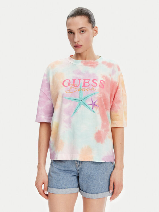 

Футболка оверсайз E5GI00 K8G01 Guess, мультиколор
