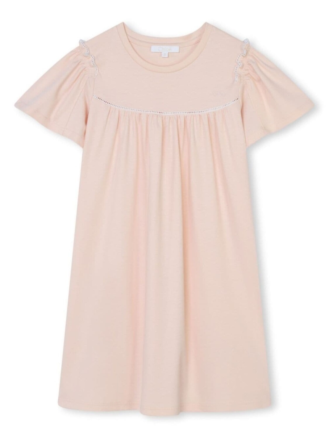 

Chloé Kids платье с короткими рукавами, розовый