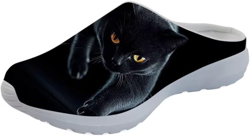 

Кроссовки Forchrinse Red Galaxy Space Mule для женщин и мужчин, с сеткой, легкие, без застежки, для ходьбы, Cat