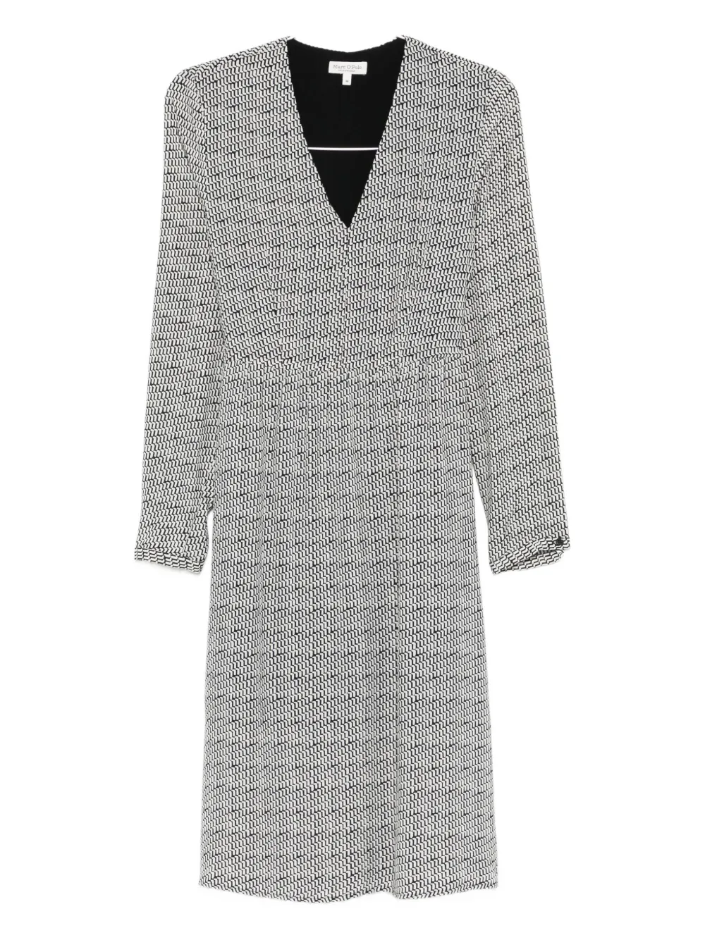 

Платье миди с V-образным вырезом и узором Marc O'Polo, белый