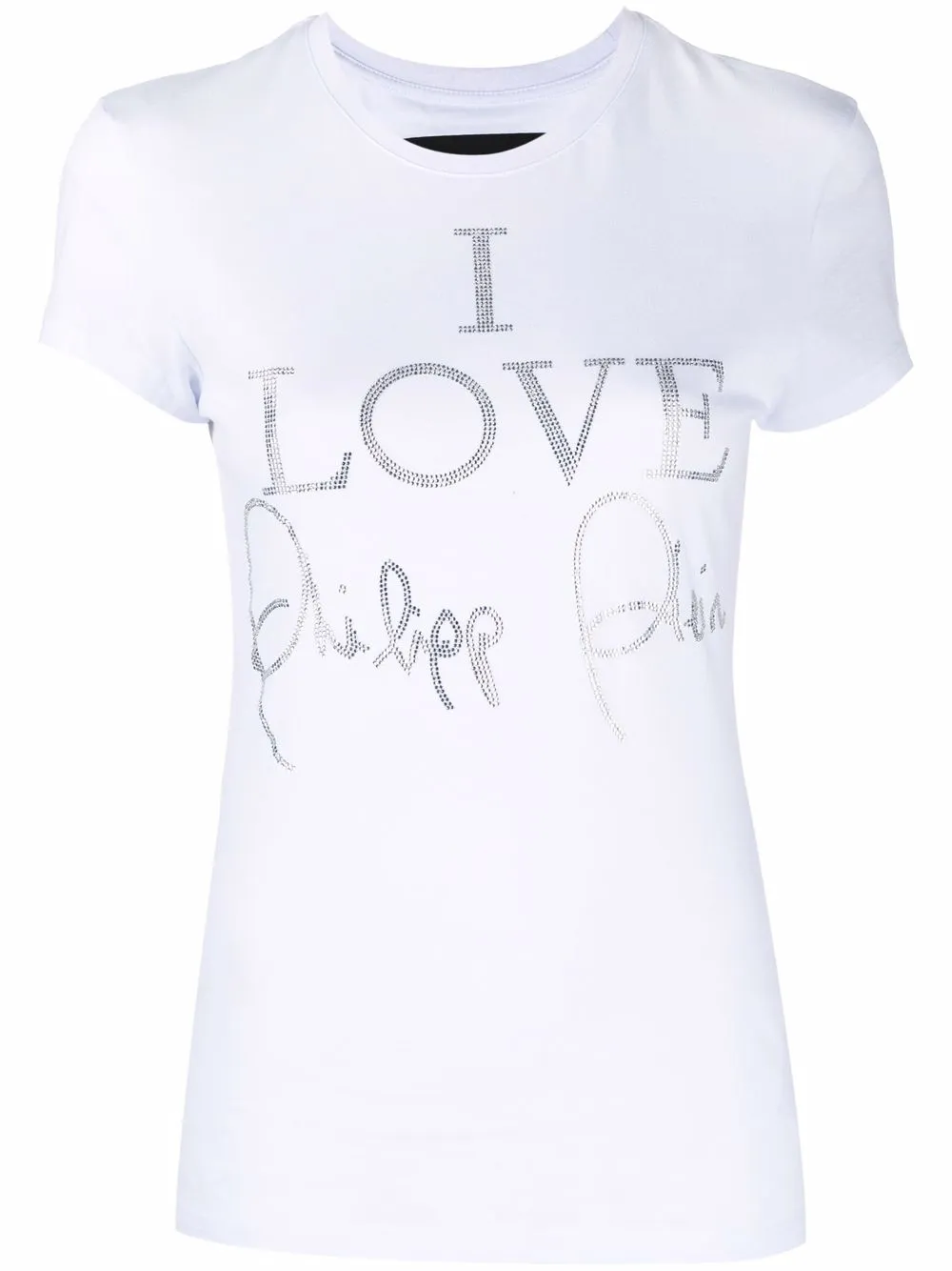 

Футболка I Love с кристаллами Philipp Plein, белый