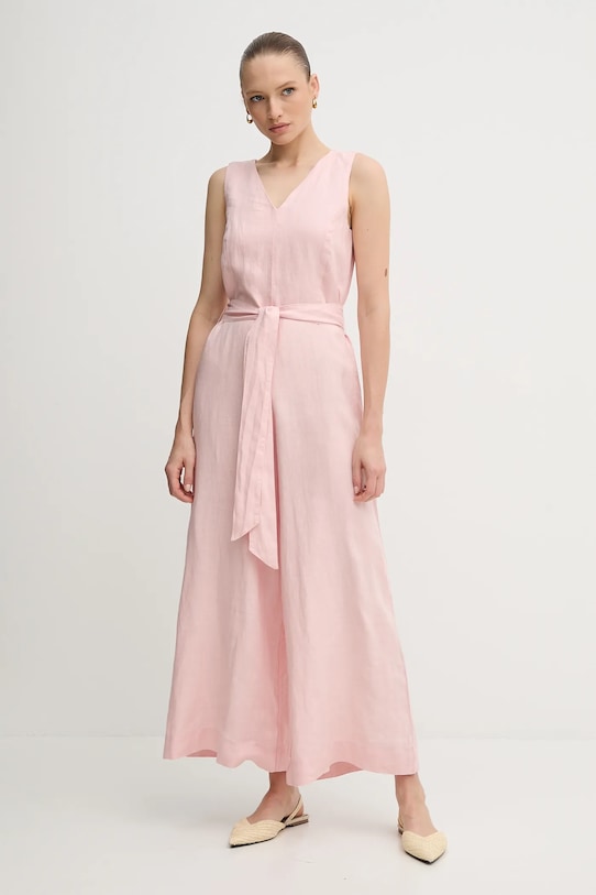

Льняной комбинезон United Colors Of Benetton, розовый