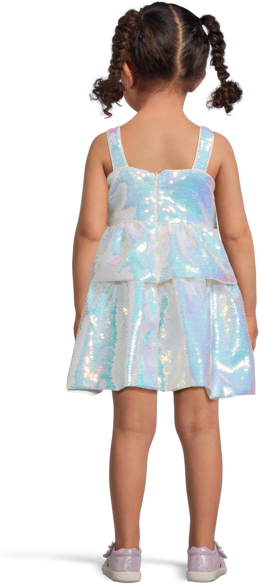 Платье Lola and The Boys Tiered Stars Sequin Dress, серебряный — фото 2